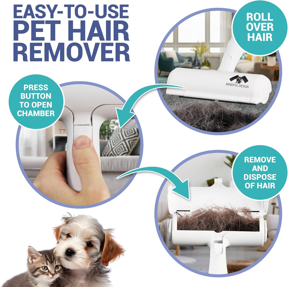 FurSwipe™ Self-Cleaning Pet Hair Remover